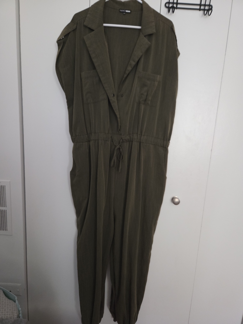 Olive Utility Plus-Size Jumpsuit - Women